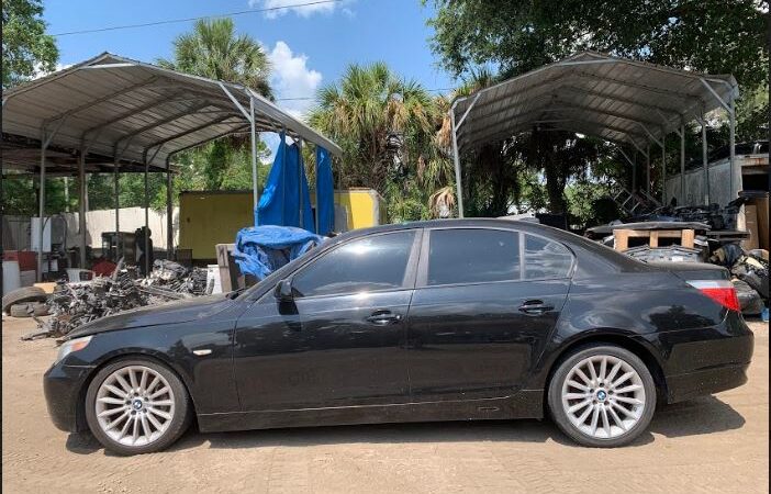 BMW 530i 2005-2007 in a junkyard in the USA BMW