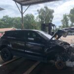 Land Rover Land Rover Range Rover Evoque 2015-2019 in a junkyard in the USA