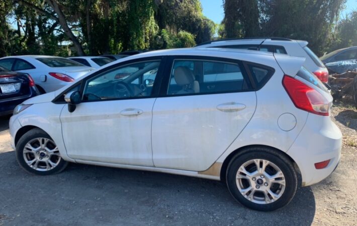 Ford Fiesta 2009-2013 in a junkyard in the USA Ford