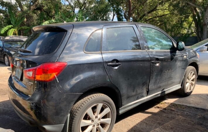 Mitsubishi Outlander Sport 2013-2015 in a junkyard in the USA Mitsubishi