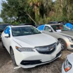 Acura TLX 2014-2017 in a junkyard in the USA