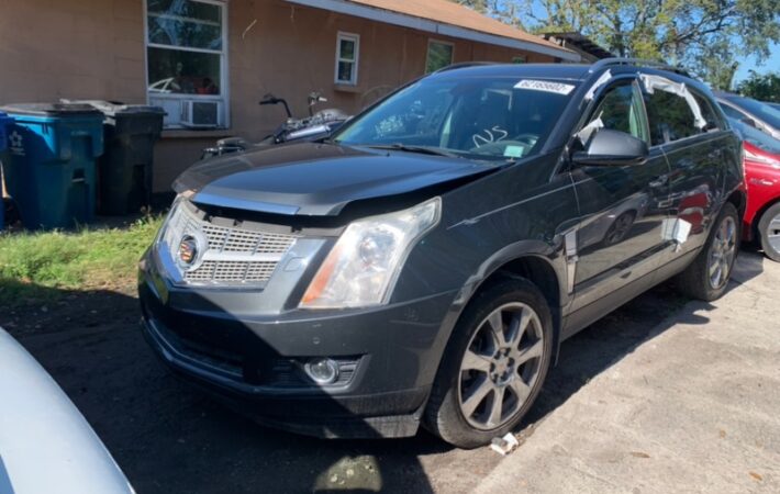 Cadillac SRX 2012-2016 in a junkyard in the USA Cadillac