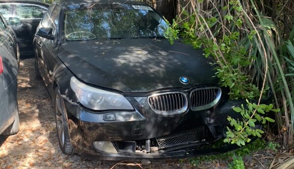 BMW 535i 2008-2010 in a junkyard in the USA