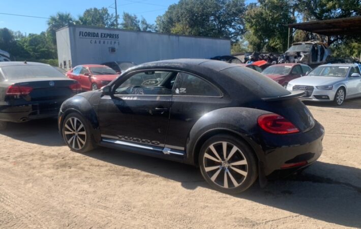 Volkswagen Beetle 2011-2016 in a junkyard in the USA Volkswagen