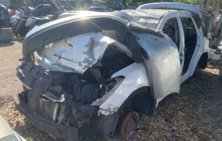 Hyundai Santa Fe 2012-2015 in a junkyard in the USA Hyundai