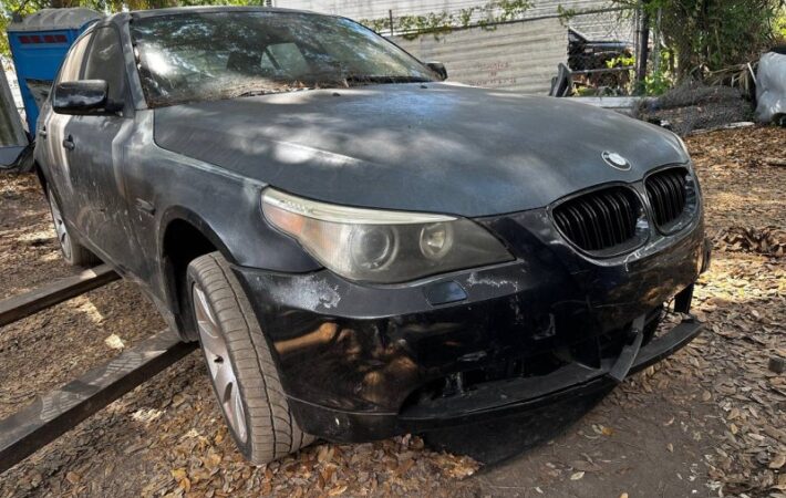 BMW 530i 2005-2007 in a junkyard in the USA BMW