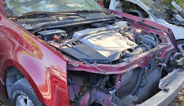 Cadillac SRX 2003-2009 in a junkyard in the USA