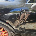 Porsche Cayenne in a junkyard in the USA
