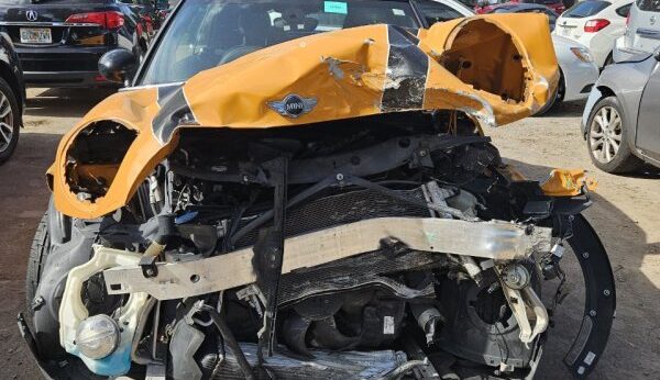 MINI Cooper Convertible 2016-2018 in a junkyard in the USA