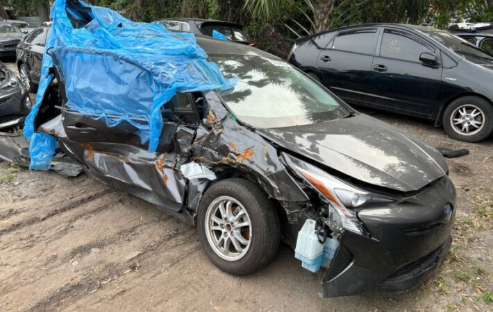 Toyota Prius 2015-2018 in a junkyard in the USA Toyota