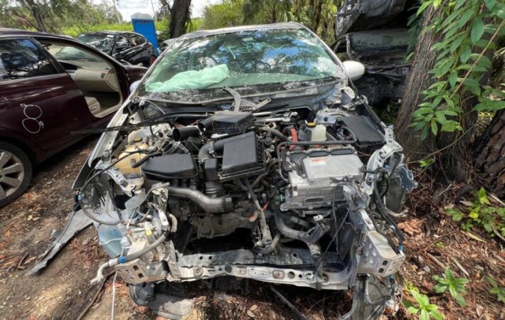 Toyota Prius 2010-2011 in a junkyard in the USA Toyota