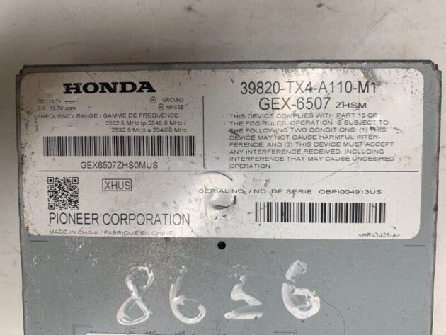 13 14 15 Acura RDX Satellite Control Module Unit OEM 39820-TX4-A11