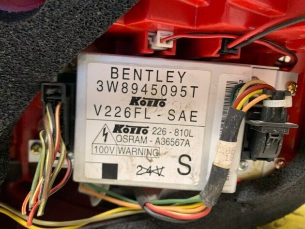 05 06 07 08 09 10 Bentley Continental GT Rear Left Taillight OEM 3W8945095T