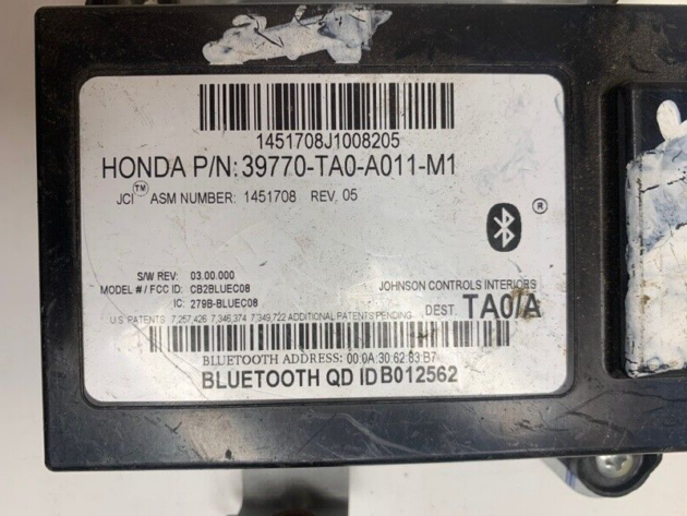 08 09 10 11 12 Honda Accord Bluetooth Communication Control Module OEM