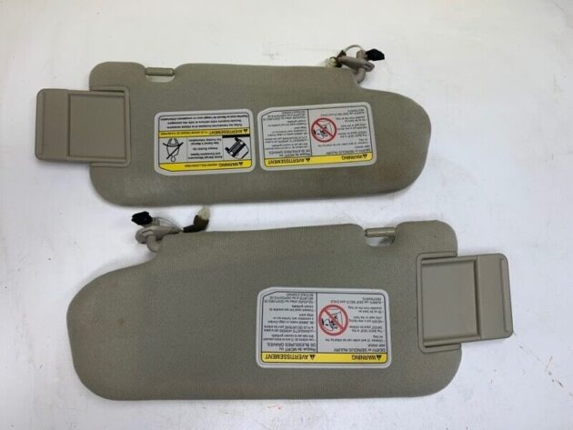 05 06 07 08 Infiniti FX35 Front Left & Right Side Sun Visor Sunvisor PAIR OEM