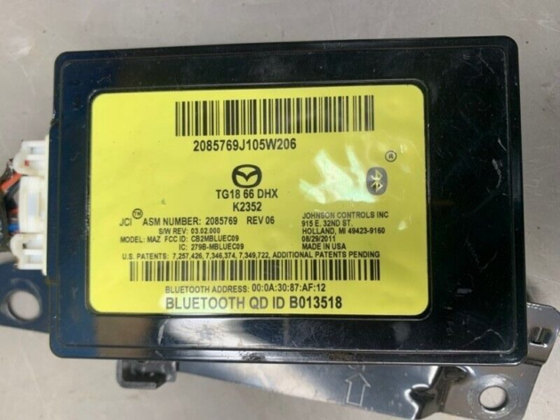 10 11 12 Mazda CX-9 CX9 Bluetooth Communication Control Module OEM