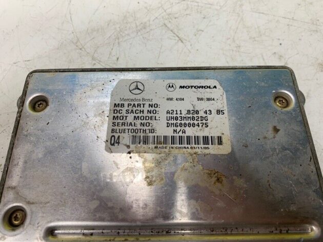 03 04 05 06 Mercedes-Benz E350 Bluetooth Control Module OEM