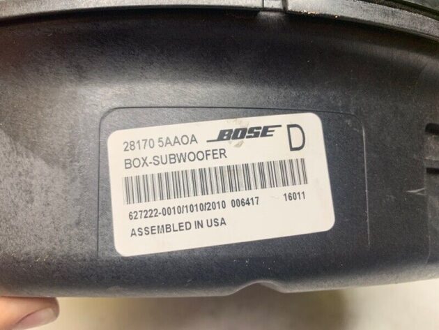 15 16 17 18 Nissan Murano Rear Bose Subwoofer Speaker OEM 28170 5AA0A