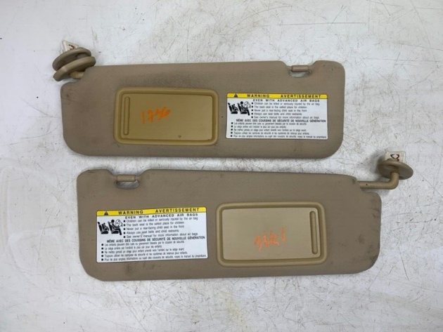 07 08 09 Lexus ES350 Sunvisor Sun Visor Left & Right Set Pair OEM 34K Milles