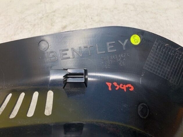 05 06 07 08 Bentley Continental GT LH Left Side Trunk Boot Panel Shield OEM