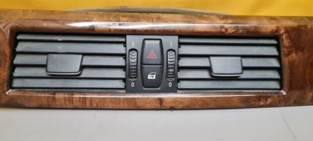 06 07 08 09 10 BMW E60 DASH WOODGRAIN TRIM PANEL A/C Air Vents OEM