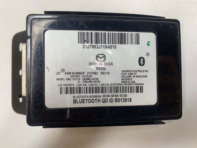 11 12 13 Mazda 3 Bluetooth Control Module Unit OEM BBM5-66-DHXA