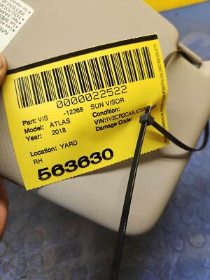 04a84022cac47efad7c35fcd61700411 18 19 20 21 22 23 VW ATLAS Pass Right Sun Visor OEM 3CN857552E