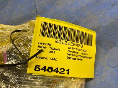 15d93048f3fb153102e963ee077ea470 12 13 14 15 16 17 18 VW TIGUAN Under Dash Fuse Box OEM 000937615