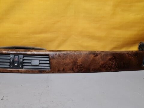 06 07 08 09 10 BMW E60 DASH WOODGRAIN TRIM PANEL A/C Air Vents OEM