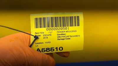 617ef8b80c0b1980d5706d4212b00a07 14 15 16 17 18 FORD ESCAPE Rear Left Fender Flare Moulding OEM CJ5Z78290A61AB