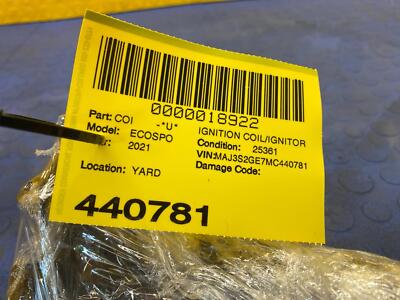 6c64f5ab1e3505f79a3ee9567d6c1bbe 18 19 20 21 FORD ECOSPORT Ignition Coil Set Of 3 OEM CM5Z12029C