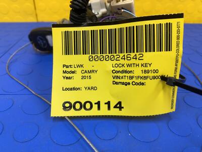 6d59cf9077eef76a63dd28efc865cc9f 15 16 17 TOYOTA CAMRY Ignition Switch Lock w/ Two Key OEM 89782-0E010