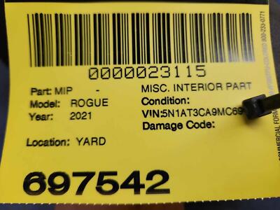 6d9a257d8745e7d6553317830064115c 21 22 23 ROGUE EXCEPT SPORT Rear Center Console Cover Panel Trim OEM 969306RR0A