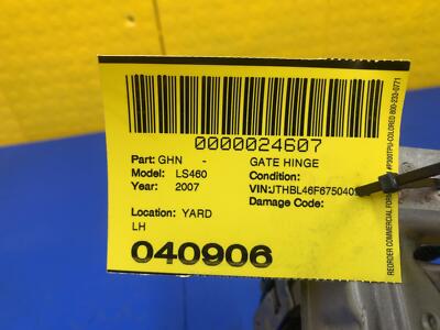 76eedbaadc3fe69d466f31d4a9beca41 07 08 09 10 11 12 13 14 LEXUS LS460 Rear Left Trunk Lid Hinge OEM 64520-50060