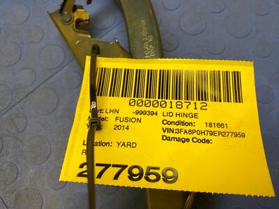 79f4c3a8b21cd9912a2e402d2830a821 13 14 15 16 17 18 19 20 FORD FUSION Rear Right Lid Hinge OEM DS7Z5442700A