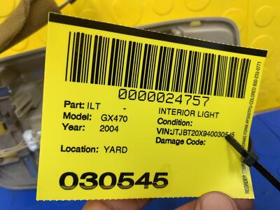82b0b3fd57eef5aa50d405ba34731b8d 03 04 05 06 LEXUS GX470 Center Dome Interior Light OEM 81250-35010