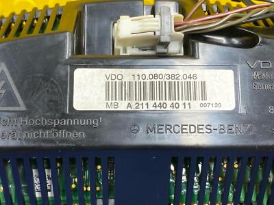 89f26e318e02734bbd3431c108b0f73b 08 09 MERCEDES E-350 Speedometer Instrument Cluster OEM 2114404011