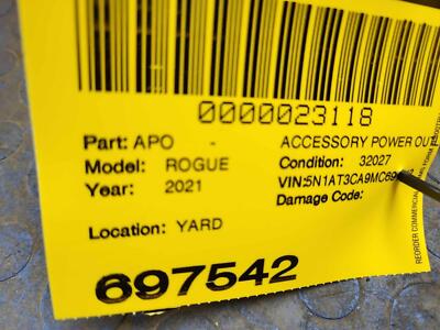 a2742652abceeb7da5697cb138725606 21 22 23 ROGUE EXCEPT SPORT Rear Center Power USB Outlet OEM 253316RA0A