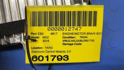 a6a27bf7910b50ade59c1821919bf035 17 18 LINCOLN MKZ Chassis Brain Box OEM F2GZ18B008B