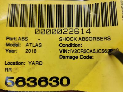 aea77ed5304d2115f2674c59a97cdaa4 18 19 20 21 22 23 VW ATLAS Rear Left or Right Shock Absorber OEM 3QF512011AB