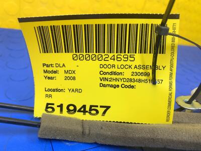 b99522d7076ef33435c3843413a94f14 07 08 09 10 11 12 ACURA MDX Front Right Door Latch Lock Assy OEM 72110-STX-A11