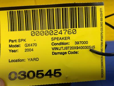 c3070cf3cab995823fedfd13169706e5 03 04 05 06 07 08 09 LEXUS GX470 Rear Speaker Subwoofer Pioneer OEM 86150-60110