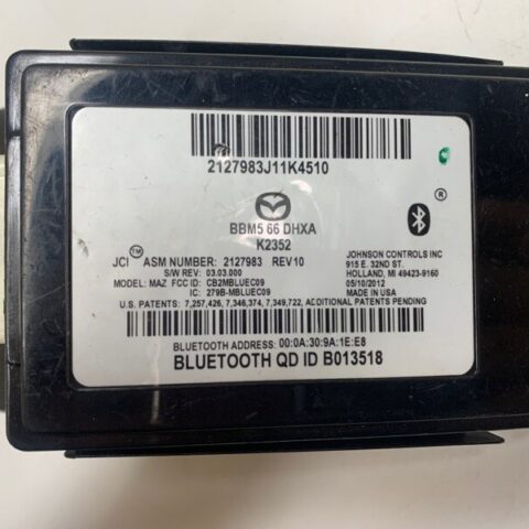 11 12 13 Mazda 3 Bluetooth Control Module Unit OEM BBM5-66-DHXA