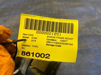 cb88a1acb66162fa3e873908388f1c6c 10 11 12 13 14 15 16 VOLVO XC60 2.0L Engine Right Mount Bushing OEM 31330135