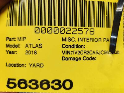 d5af6fa8b07614783ff8e60bc059c165 18 19 20 21 22 23 VW ATLAS Front Left Seat Cover Trim w/ Switch OEM 3CN881313A