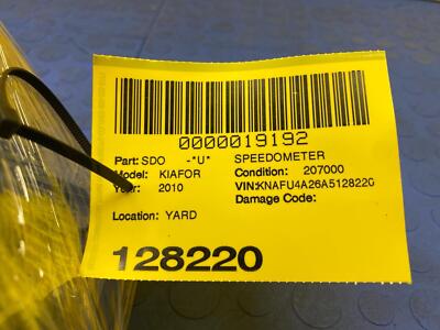dd424b0d2ebdbaf9113e6982250b6a75 10 KIA FORTE Speedometer Instrument Cluster 207K Miles OEM 94001-1M101