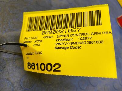 e085b9b2e1af9139f7065a7989f0be99 10 11 12 13 14 15 16 17 VOLVO XC60 Rear Right Upper Control Arm OEM 31340354