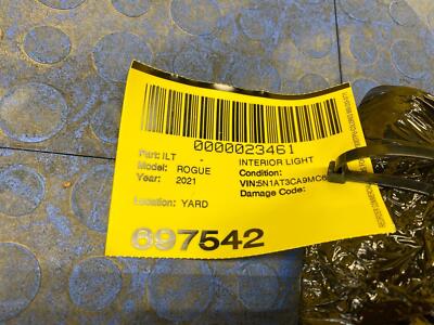 eae470e4a120bb254ea160c7bab2bf9f 21 22 23 ROGUE EXCEPT SPORT Cargo Overhead Console Interior Light OEM 7399J6RR0A