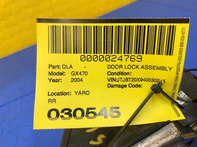 f069c44e5c92d46c872c691e02c26d38 03 04 05 06 07 08 09 LEXUS GX470 Rear Right Door Lock Assy OEM 69050-60090