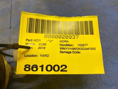 f1083e75faa348b0093d565ec02271f4 14 15 16 17 VOLVO XC60 Horn High Tone OEM 31416104